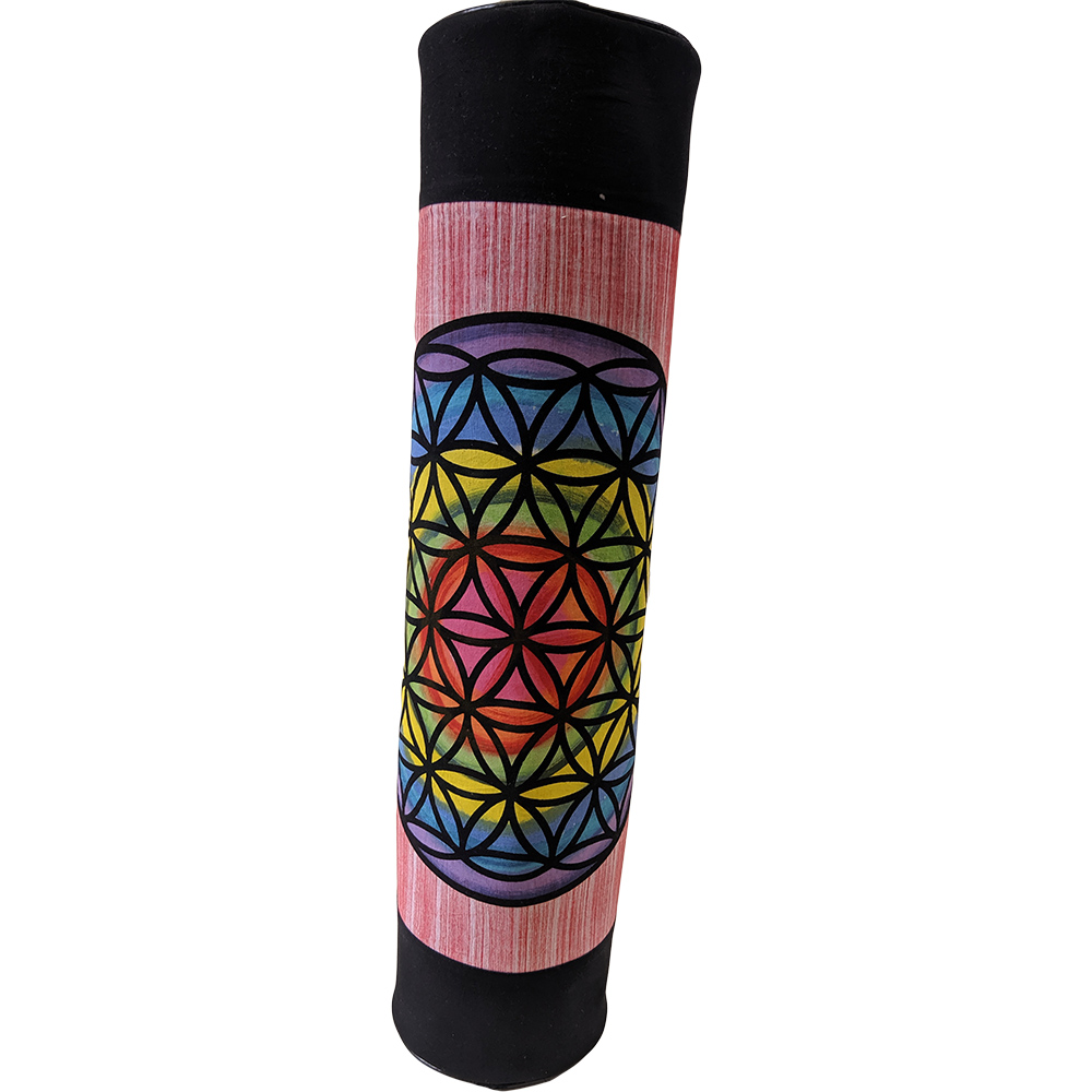 Multi Color Flower of Life Duffle Yoga Mat Bag Cotton Hand Printed