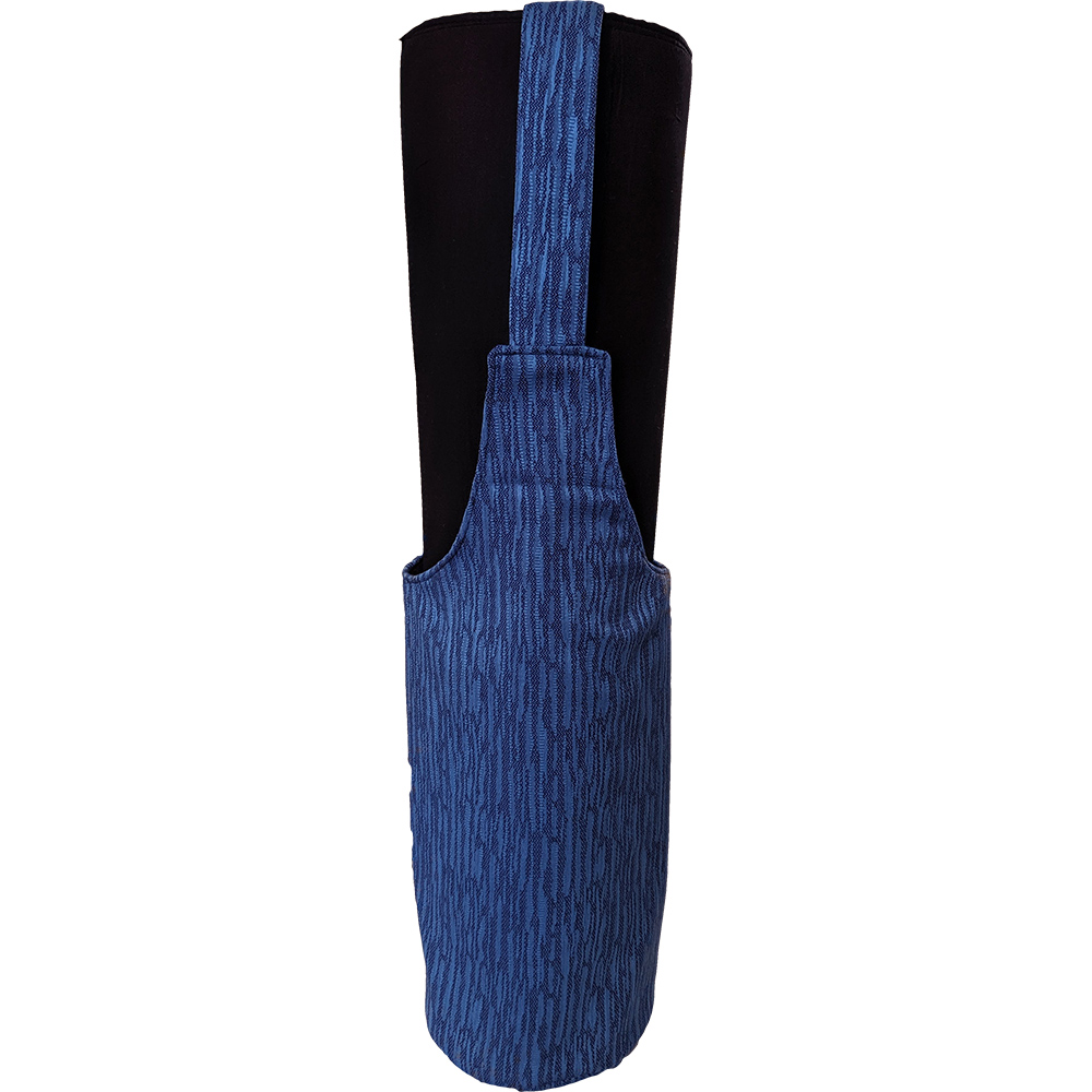 Blue Long Tote Yoga Mat Bag Jacquard Fabric