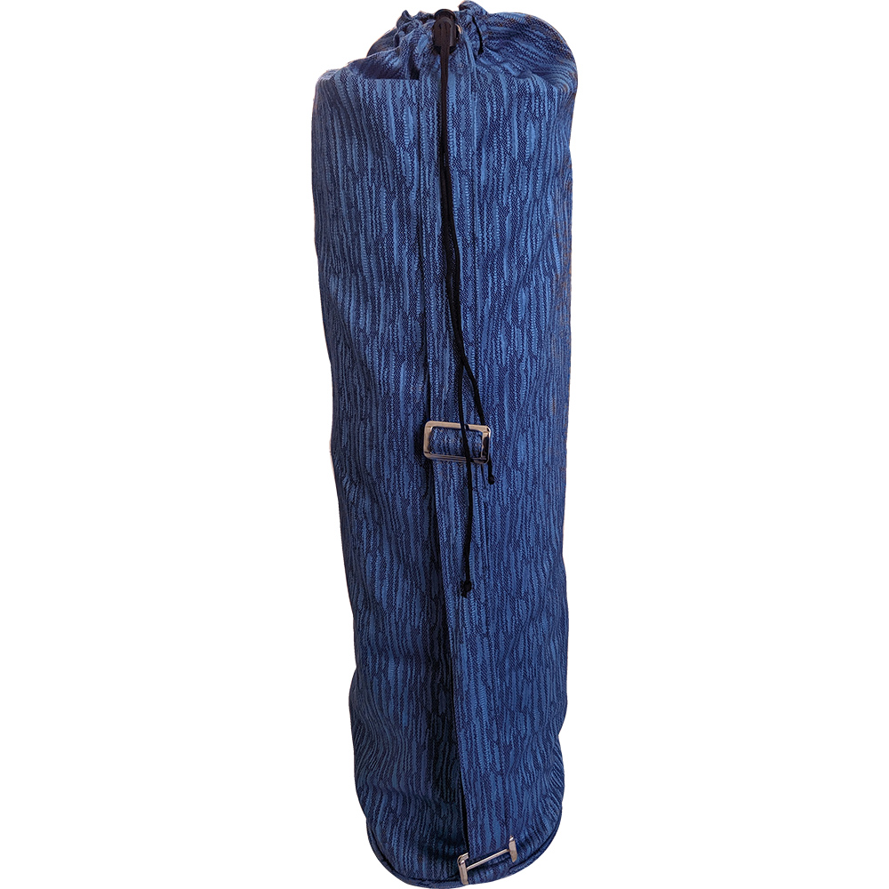 Blue Duffle With Zipper Yoga Mat Bag Jacquard Fabric