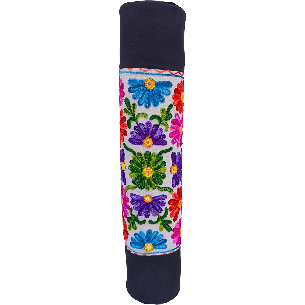 Multi Color Flower Duffle Yoga Mat Bag Cotton Ari Embrodery