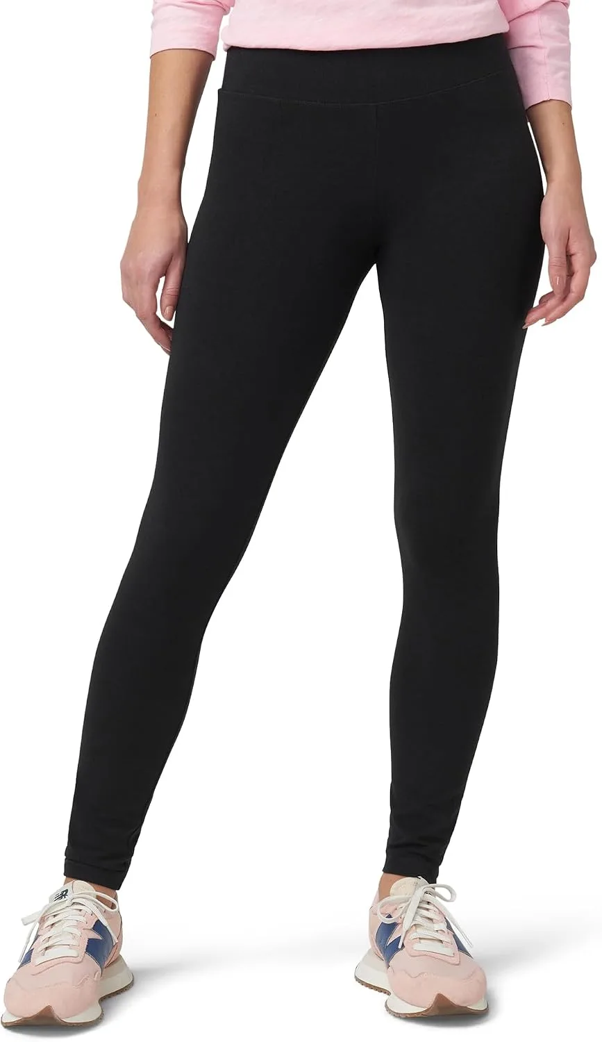HUE cotton ultra wide waistband legging in black with its soft blend