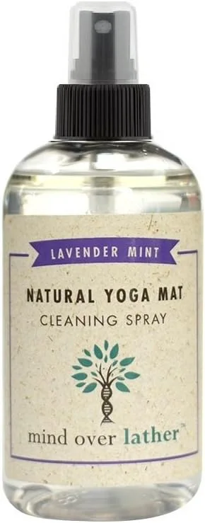 The Mind Over Lather yoga mat cleaner spray in lavender mint.